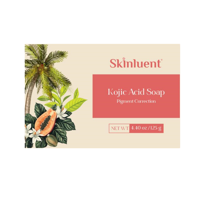 Skinluent Kojic Acid Face & Body Soap Bar, 125g