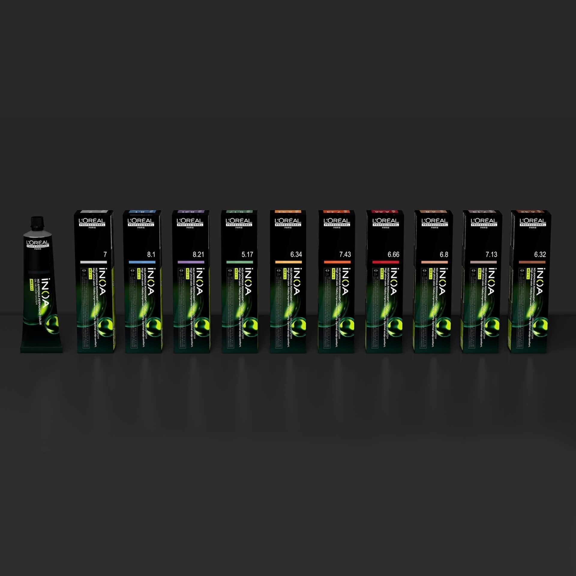 L'Oreal Professionnel Paris iNOA – 4.45 (Copper Mahogany Brown) Ammonia-Free Hair Color, 60g