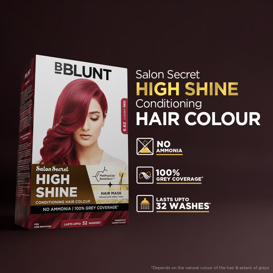 BBlunt Salon Secret High Shine Creme Hair Colour - Cherry Red - No.6.62 - 130g