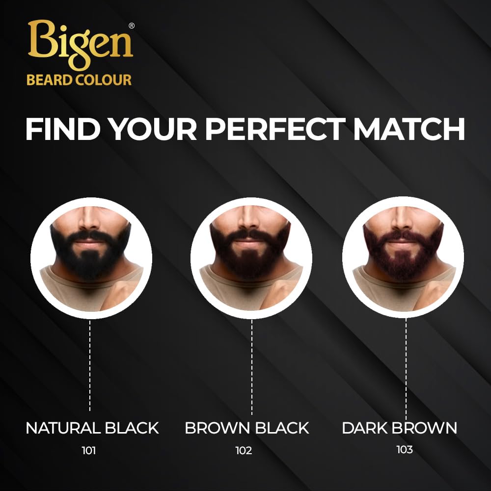 Applicator brush and tray in Bigen Beard Colour kit