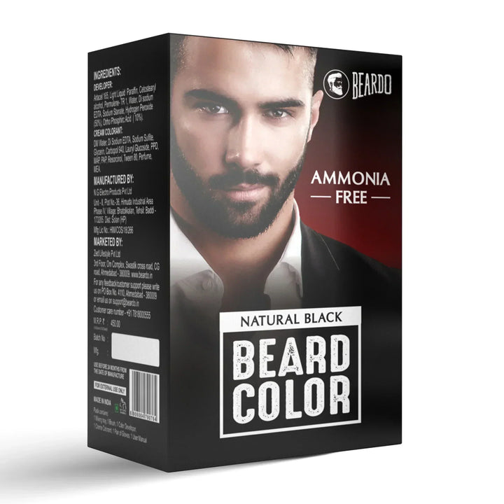 BEARDO BEARD NATURAL BLACK AMMONIA F COLOR 60ML - House of Ateeq