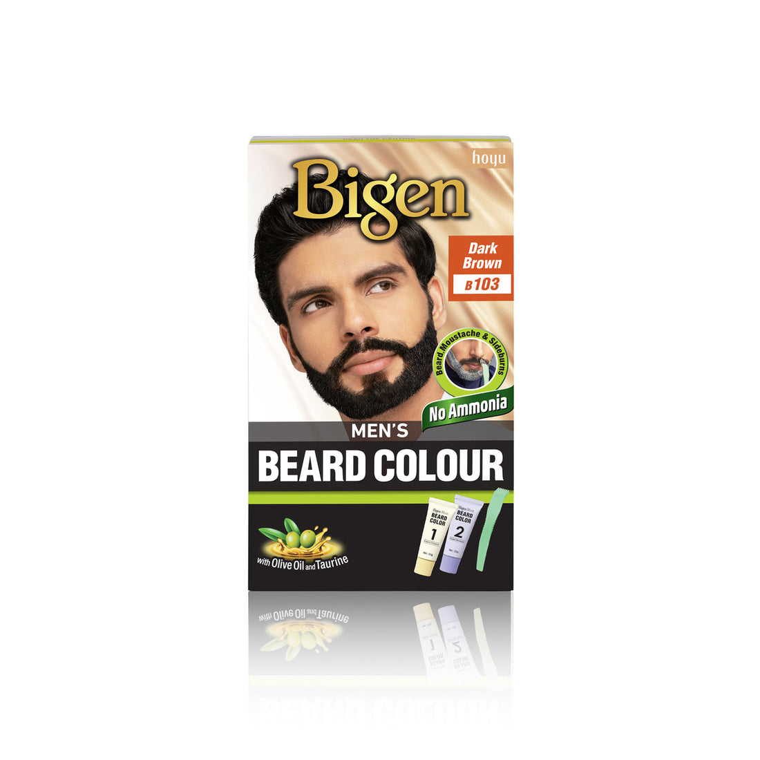 Bigen Men’s Beard Colour B103 Dark Brown product box
