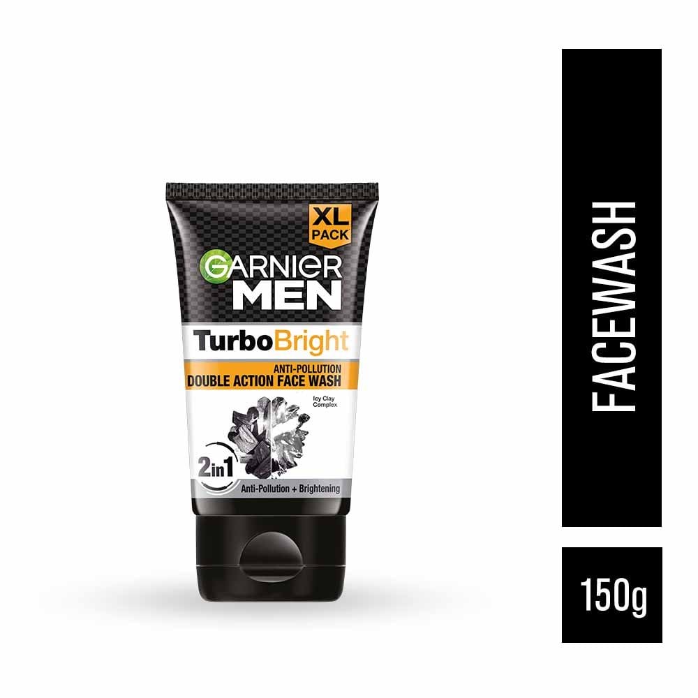 Garnier Men Face Wash 150g – Turbo Bright Anti-Pollution