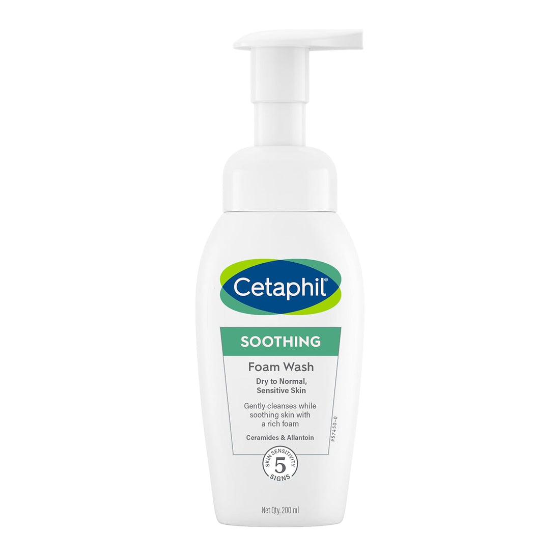 Cetaphil Soothing Foam Wash 200ml front view bottle