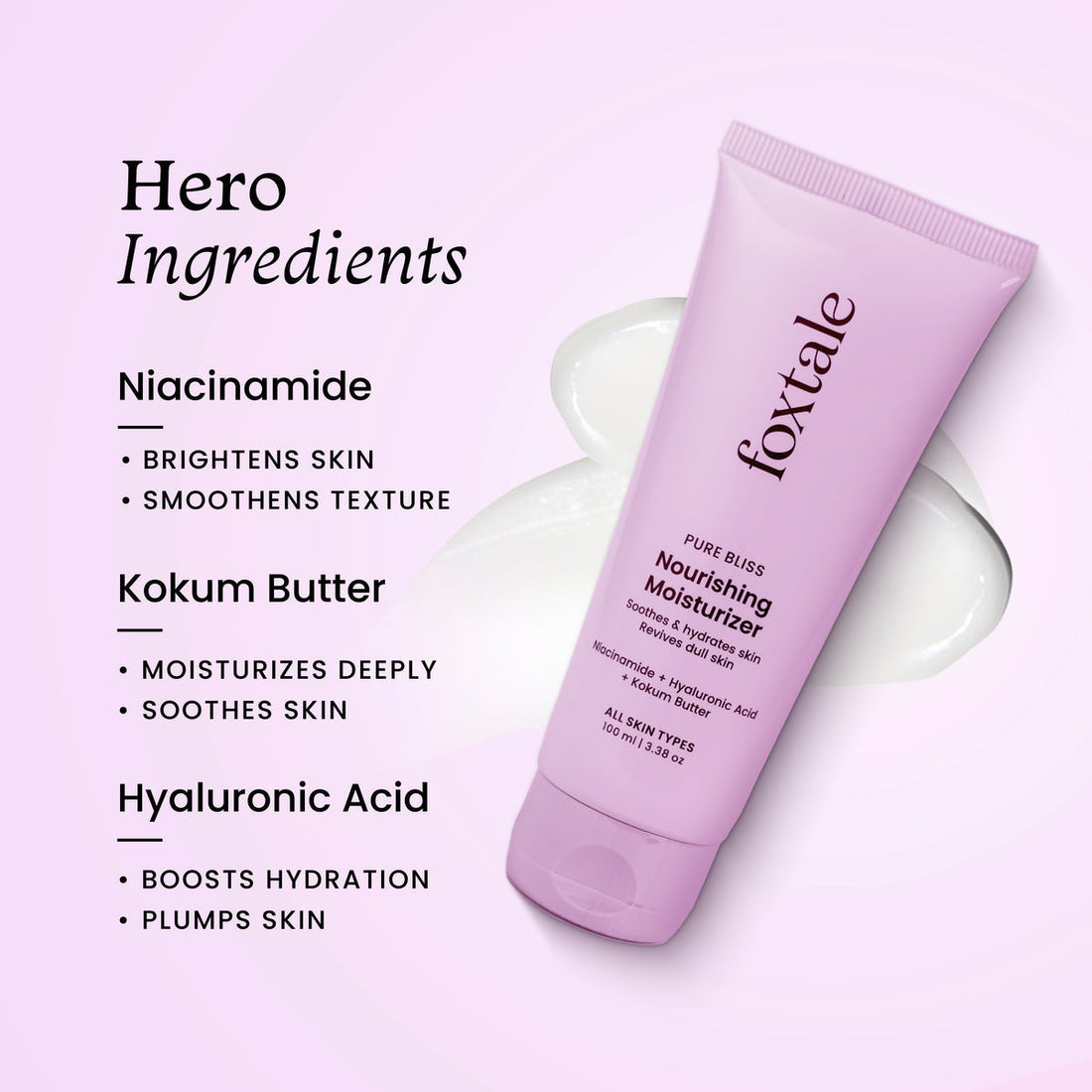 Foxtale Nourishing Moisturizer Non-greasy Hydration for a Soft Glow, 100ml3