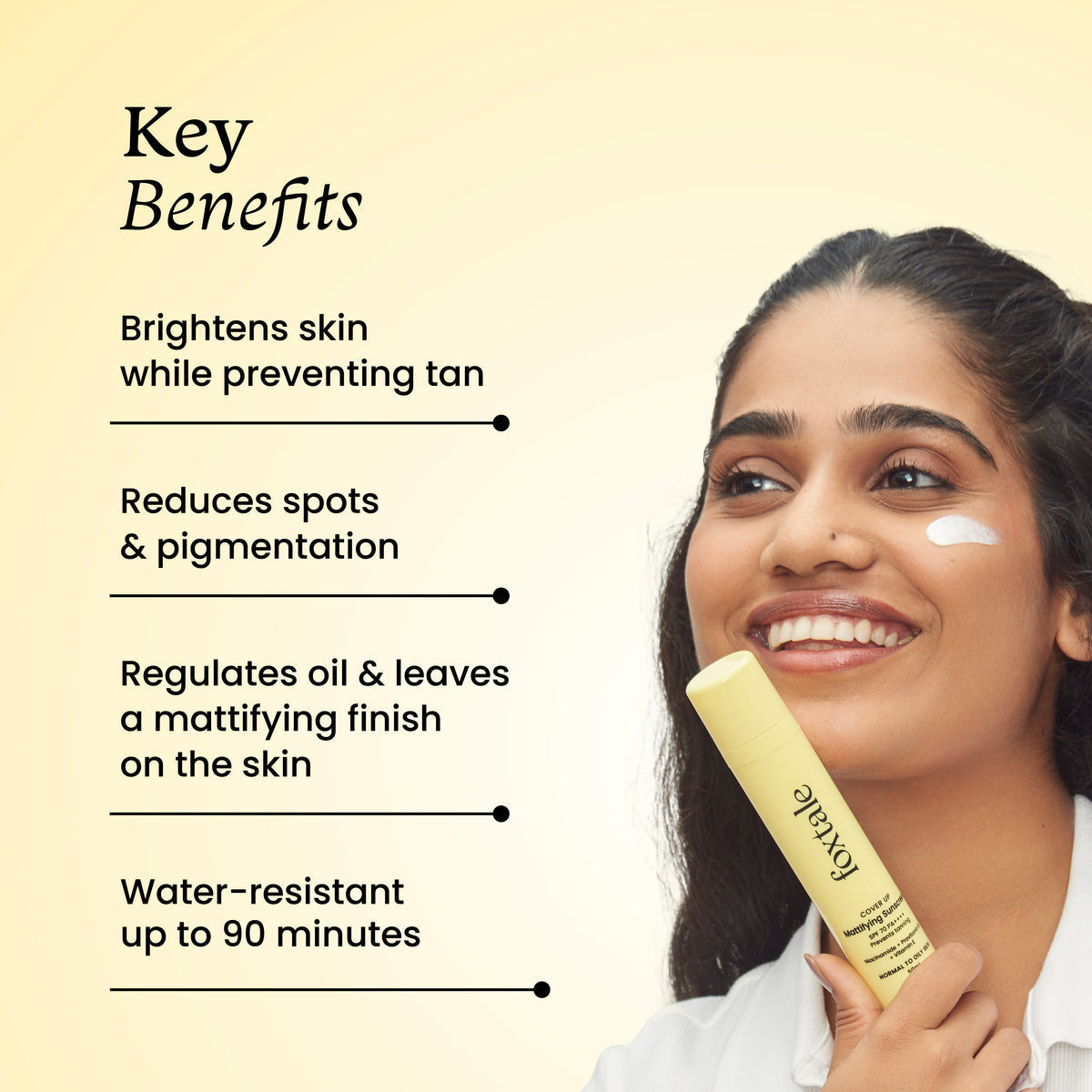 Foxtale SPF 70 Matte Finish Sunscreen Provides UV Protection and Brightens Skin, 50ml2