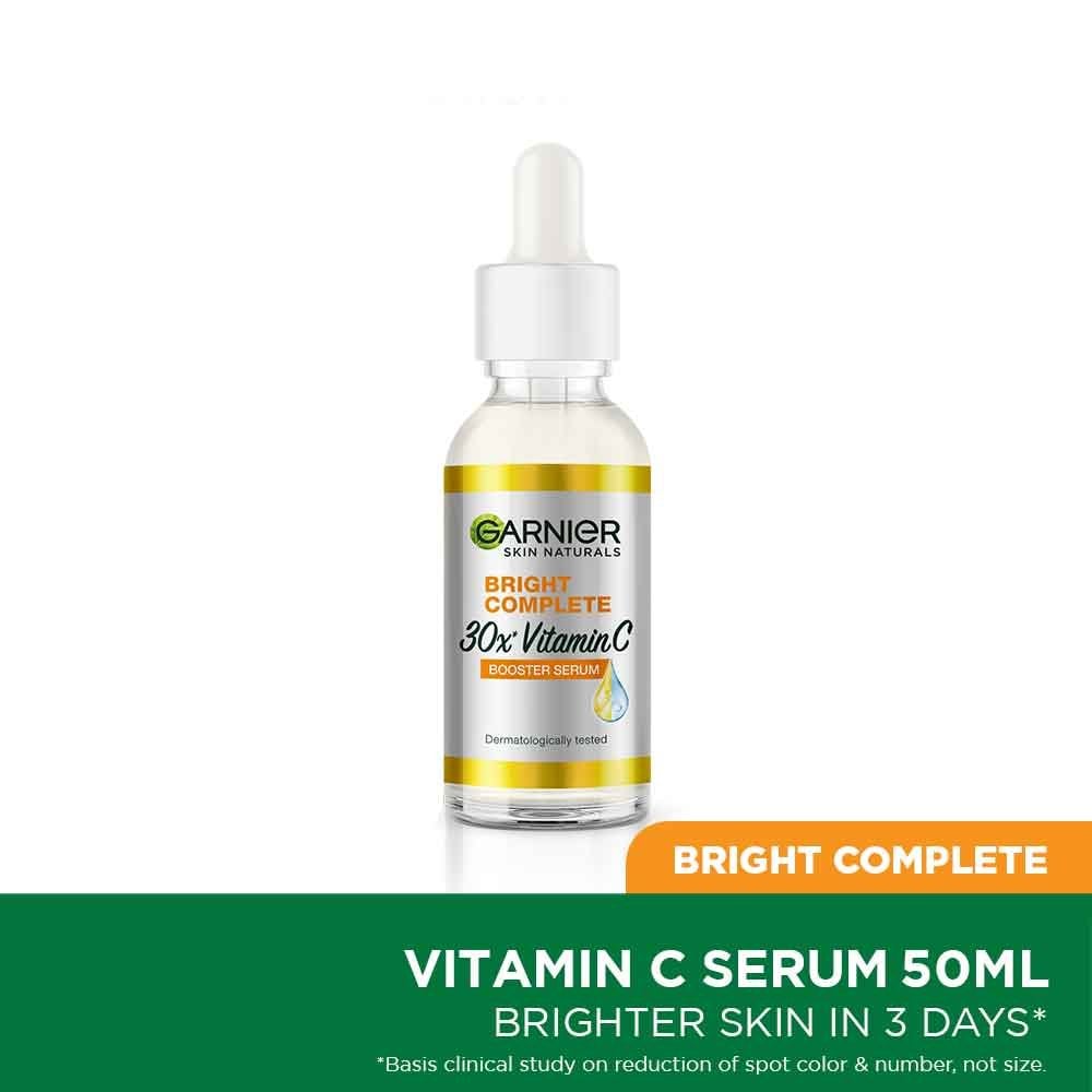 Garnier Bright Complete Vitamin C Serum – 50ml | Lightweight Daily Brightening Face Serum