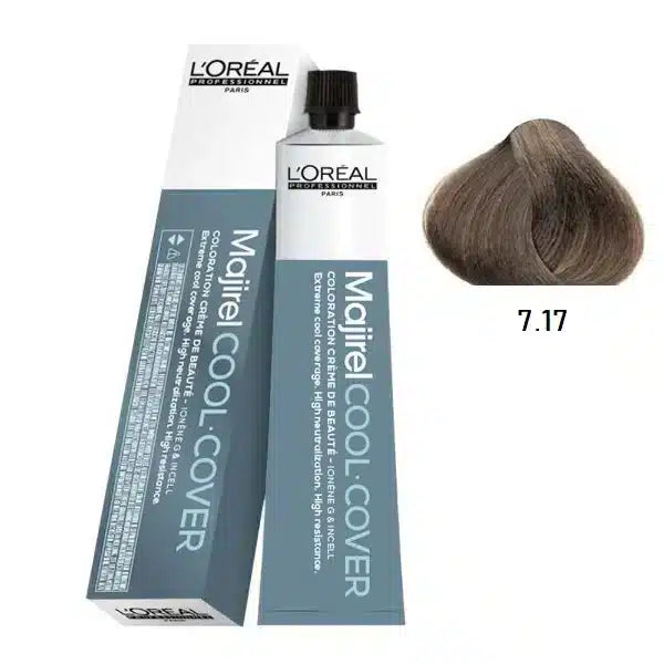 L'Oreal Professionnel Paris Majirel - Cool Cover 7.17 (Ash Metallic Blonde) 49.5 g