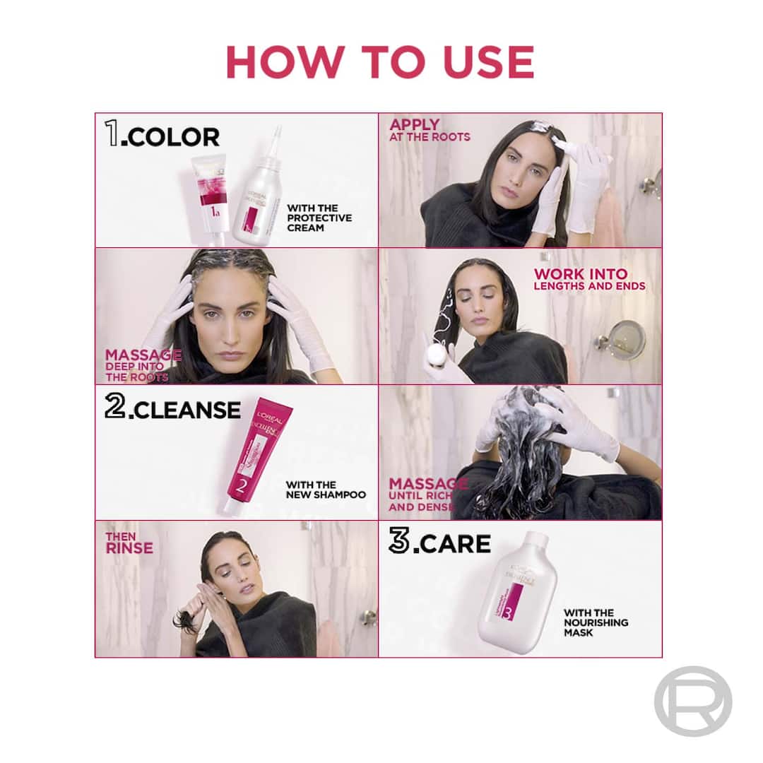 L'Oreal  Paris Excellence Creme Hair Color 3.16 Burgundy, 100g+72ml6