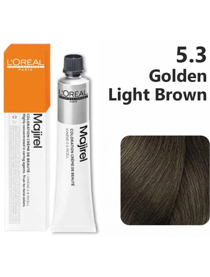 L'Oreal  Professionnel Paris - Majirel - 5.3 (Golden Light Brown) - Mix 1:1.5 - (49.5g) - House of Ateeq