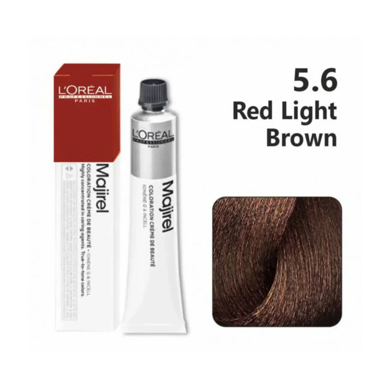 L'Oreal  Professionnel Paris - Majirel - 5.6 (Red Light Brown) - Mix 1:1.5 - (49.5g) - House of Ateeq