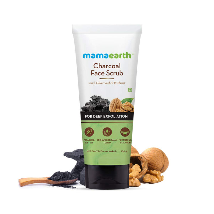 Mamaearth Charcoal Face Scrub, 100ml - House of Ateeq