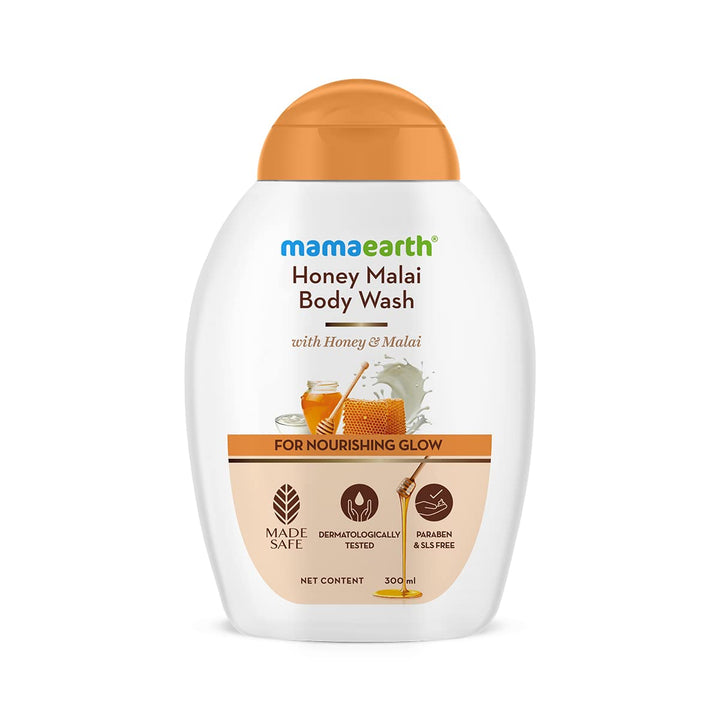 Mamaearth Honey Malai Body Wash, 300ml - House of Ateeq