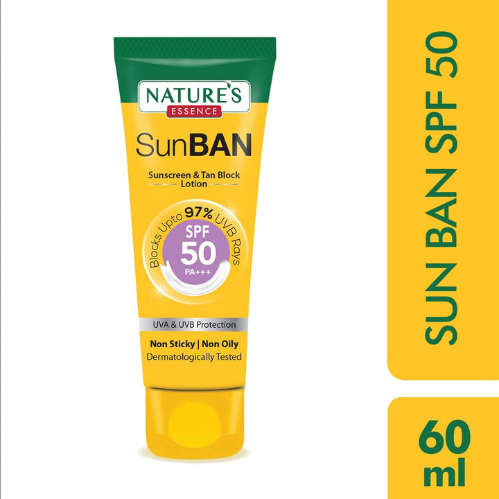 Nature's Essence Sunban Suncreen & Tan Block Lotion SPF 50 PA+++ | 60ml2