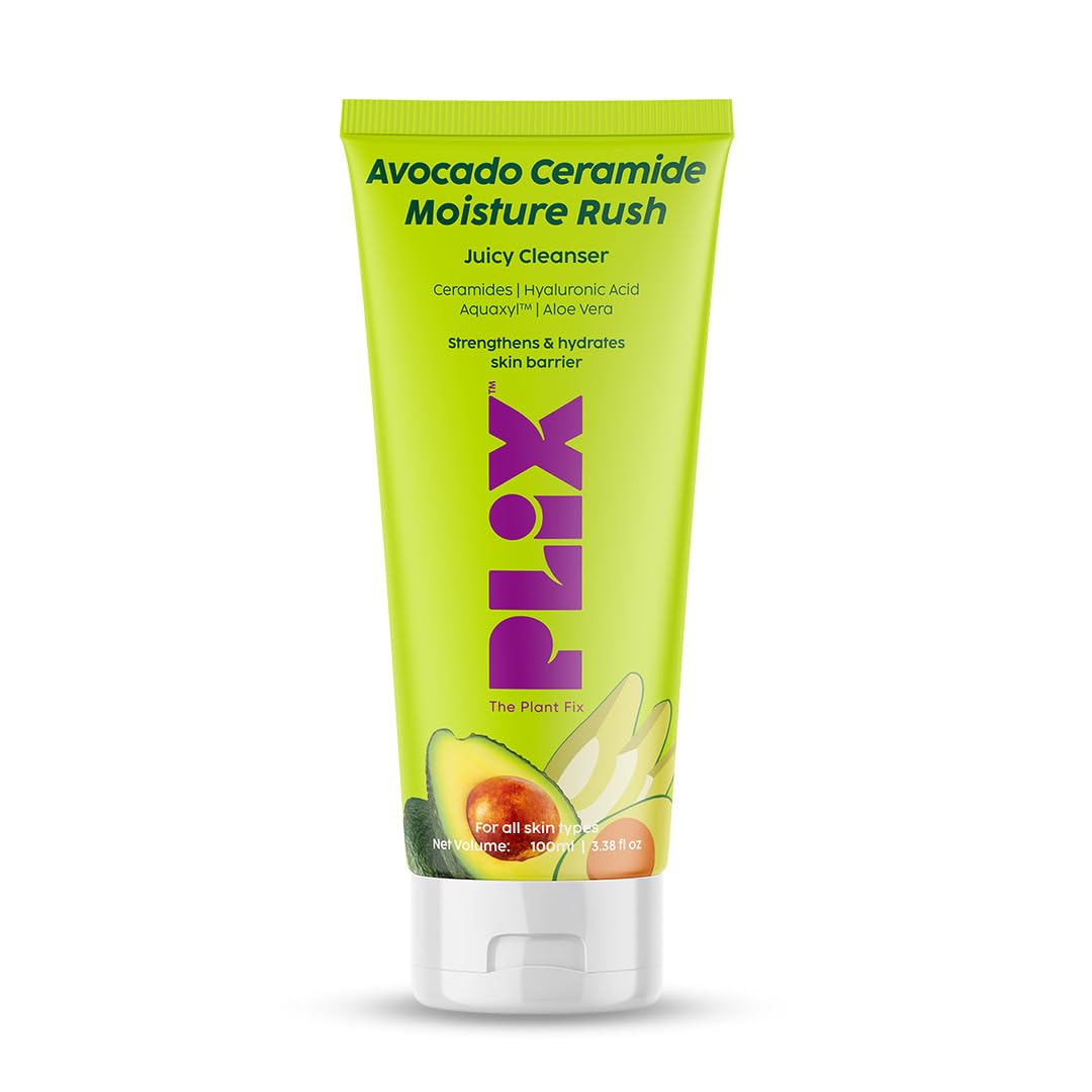 Plix Avocado Ceramide Moisture Rush Juicy Cleanser To Strengthen Your Skin Barrier, 100ml
