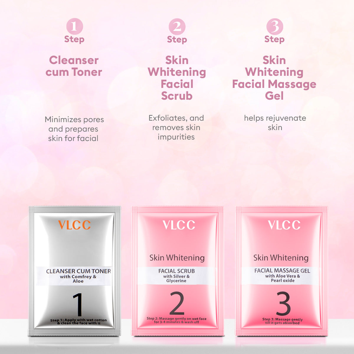 Step 4 cream layer on model’s face