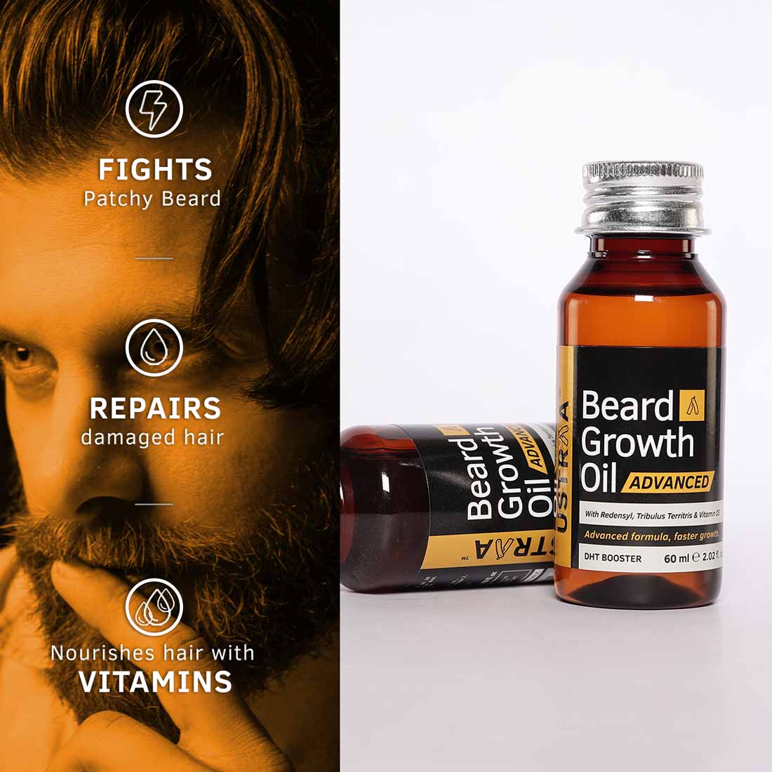 Ustraa Beard Growth Oil- Advanced, 60ml